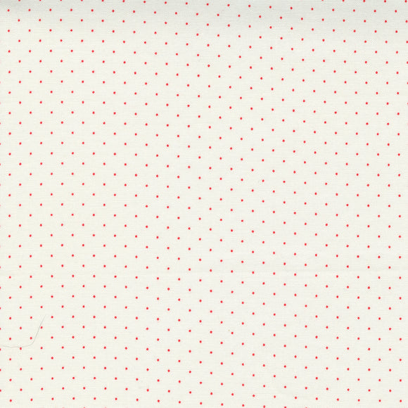 Fresh Fig Favourites~ Ivory/Red~ pindots