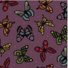 Bonnies Butterflies~flannel~violet