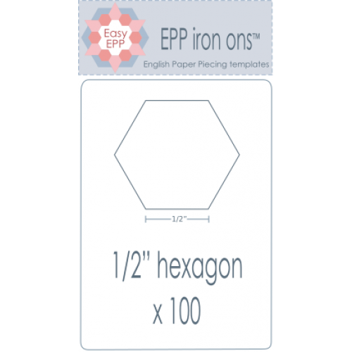 Hugs'n Kisses~ EPP Iron-Ons ~1/2 inch Hexie x 100 pack