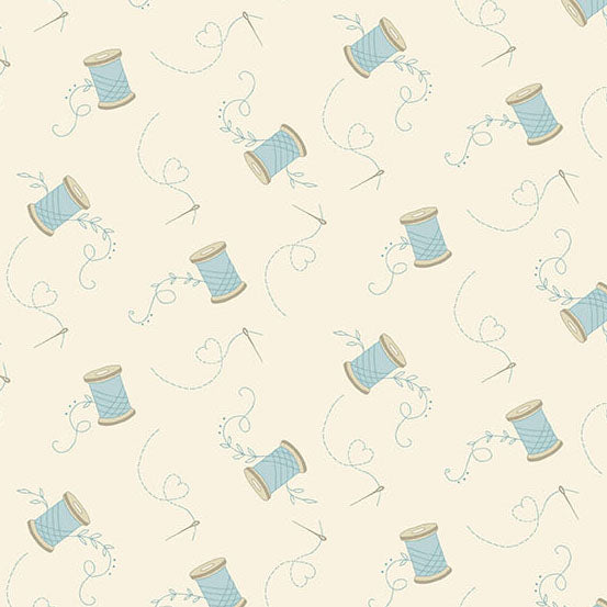 Laundry Basket Quilts ~ Sewing Bird  ~ Needle & Thread ~ Cotton colour