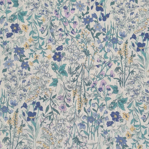 Hokkoh Printed Lawn~ Meadow flowers~ Blue