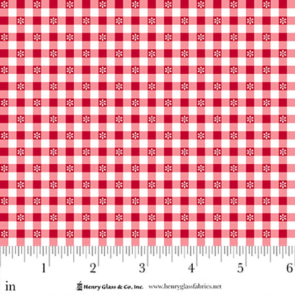 Gail Pan~Redberry Lane~  Daisy Check ~ Red
