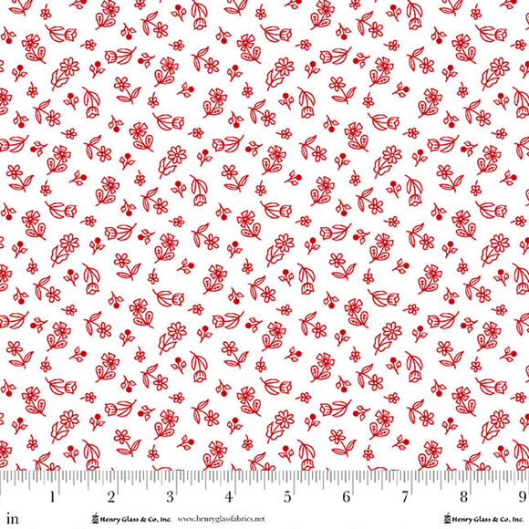 Gail Pan~Redberry Lane~  Mini Calico ~ White