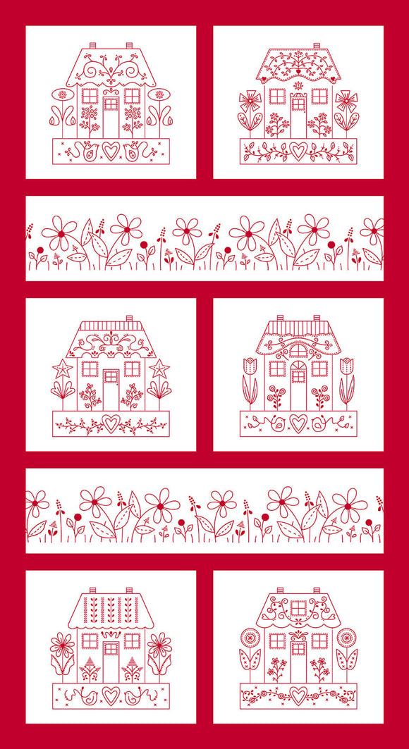 Gail Pan ~Redberry Lane ~ Quilt Panel~ 60cm