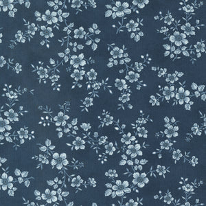 Cascade~ 3 Sisters~ Small Flowers~Navy