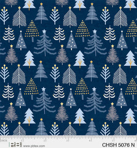 Christmas Shimmer~ Tiny Trees Navy