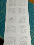 The Birdhouse~ Sweet Sentiments~ Preprinted Stitchery Panel