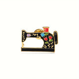 Black Sewing Machine Lapel Pin/Brooch
