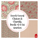 French General~Chateau de Chantilly~ Bundle of 18 fat quarters