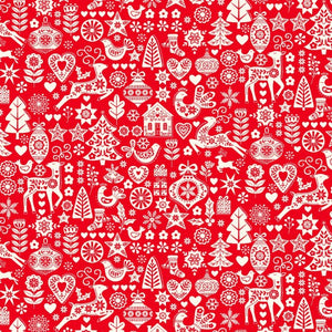 Scandi~ Christmas Icons~red