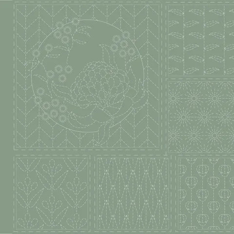 Botanical Sashiko Stitchery Panel~ Kentucky