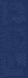 Sashiko Stitchery Panel~ Teatime~ Navy
