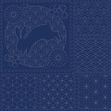 Sashiko Stitchery Panel~ Navy
