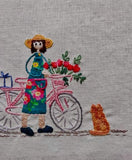 Sidonie a la Femme~ Stitchery Panel~preprinted
