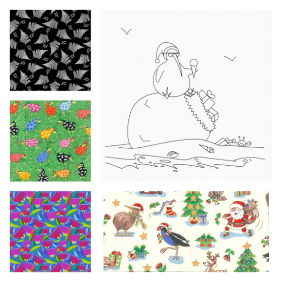 MillyMac Studio~Xmas Kiwi at the Beach & NZ Fat Quarter