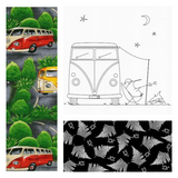 MillyMac Studio~Xmas Kiwi ~Camping~ preprinted linen stitchery & NZ Fat Quarter