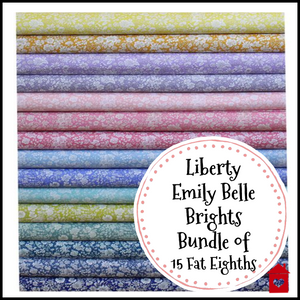 Liberty Fabrics - Emily Belle~ Brights - Fat Eighth Bundle of 15