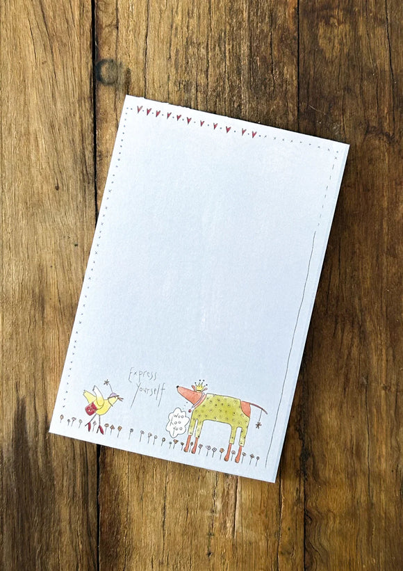 Hatched & Patched notepad 