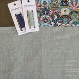 Baxter’s Inspiration Bag 5 ~ Japanese fabric with Sashiko Preprinted Stitcheries & threads.