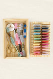 DMC ~ Eco Vita Wooden thread box with 24 bobbins