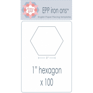 Hugs'n Kisses~ EPP Iron-Ons ~1 inch Hexie x 100 pack