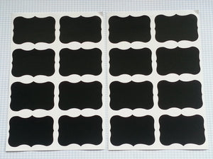 Blackboard Sticker set of 16 ~with curly frames