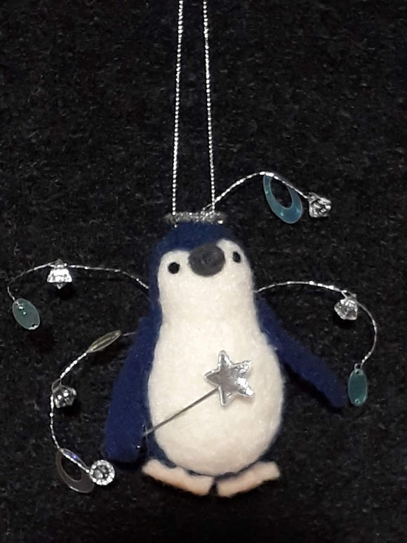 Little Blue Penguin~ Christmas Fairy~ hanging ornaments