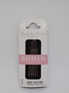 Bohin ~Embroidery/Crewel Needles Size 18/20/24 - 6/pkt