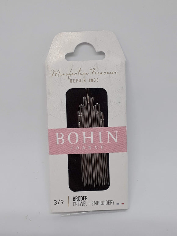 Bohin ~Embroidery/Crewel Needles Size 3/9 - 15/pkt