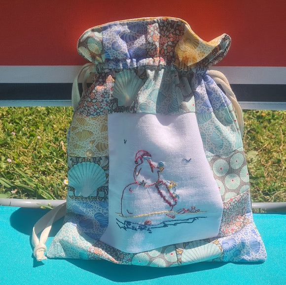 Xmas Kiwi Drawstring Beach Bag Pattern & Kit~ MillyMac Studio Designs