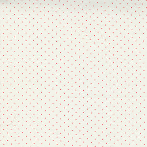 Fresh Fig Favourites~ Ivory/Red~ pindots