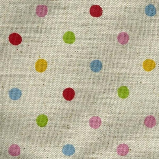 Linen~ Rainbow dots/spots