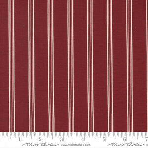 Red and White Gatherings~Double Stripe~Burgundy