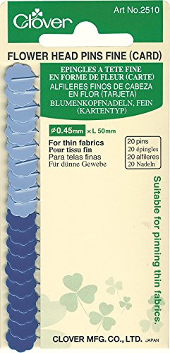 Clover Flower Head Pins~ 0.45 x 50mm x 20, Blue