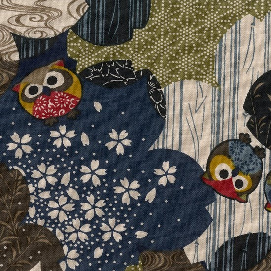 Koku~ Litttle Owls~ Japanese fabric