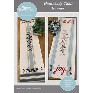 Jenelle Kent of Pieces to Treasure~Joy Table Runner Pattern/Towelling fabric