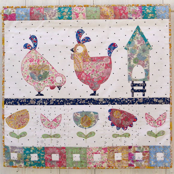 Hen House Mini Quilt pattern - Claire Turpin