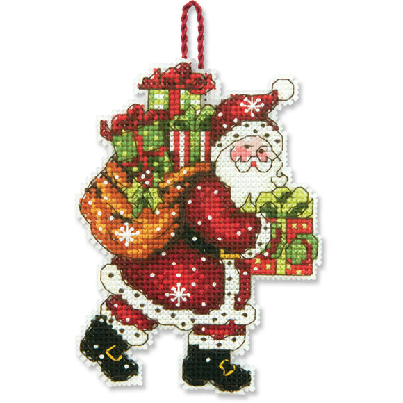 Santa & Christmas Sack Ornament ~ Dimensions Pattern & Kit