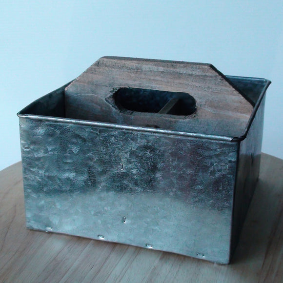 Studio Collection ~ Square Metal & Wood Caddy