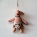 Jig the Pig~ hanging ornament