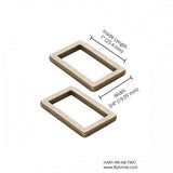 Rectangle Ring Flat (1") 2pk  - byannie