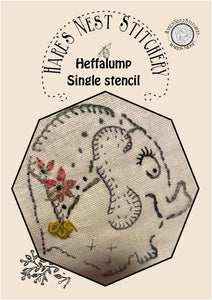 Hare's Nest Stitchery  ~"Heffalump" Single Stencil