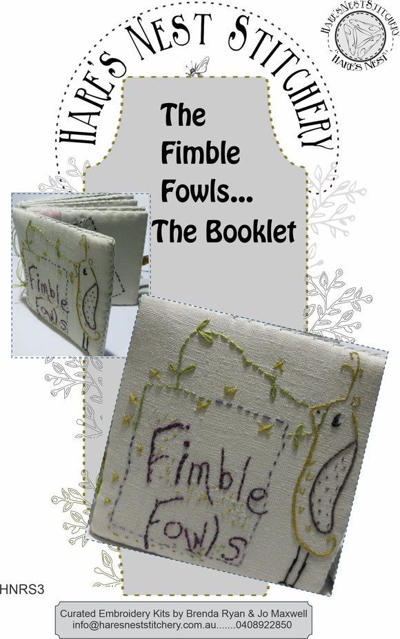 Hare's Nest Stitchery  ~Little Fimble Fowls Booklet~kit