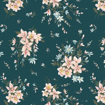 Liberty ~ The Winterbourne Collection~Bouquet Dark Teal
