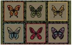 Bonnies Butterflies~Butterfly running blocks panel