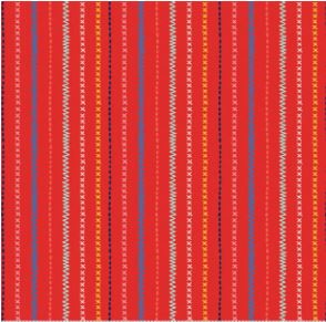 Stitched with Love~ Red~Stripes