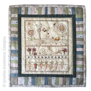 Lynette Anderson~ Bunny Garden- wall-hanging pattern