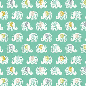Baby Safari~ elephants~teal