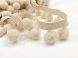 Bobble Fringe Trim~ Cream ~ 18 mm~ 1 metre increments