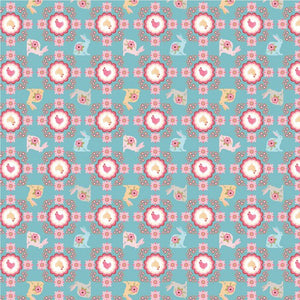 Poppie Cotton~Poppies Patchwork Club~Flopsy & Mopsy Blue